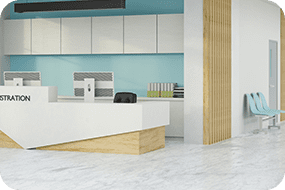 病院・クリニックなどの医療施設の受付・応接室など